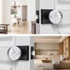 HIEMEY Glass Crystal Door Knobs Interior, Round Clear Bubble Ball