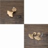Jindizi Golden Ginkgo Leaf Shape Knob Handles, 6 PCS Drop