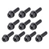 uxcell M4 x 40mm Carbon Steel Phillips Pan Head Machine