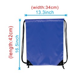 JohahaTim Drawstring Backpack Bulk 50 Packs Draw String Backpack Bags DIY Gym Sports Traveling Trip ride Pedestrianism Yoga Cinch Bag Sackpack Drawstring (royal blue)