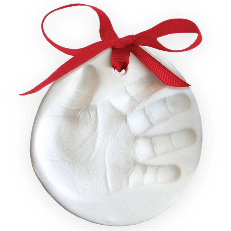 Child to Cherish Baby Handprint or Footprint First Christmas Ornament