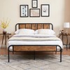 VECELO Queen Size Platform Bed Frame with Wood Headboard &