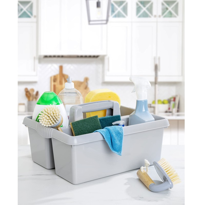 2 x Basket with Carry Handle - Grey - 2