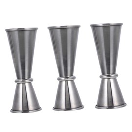 Gatuida 3Pcs Stainless Steel Double End Jigger Cups Cocktail Measuring Cups for Bar Home Use Resistant Elegant Design