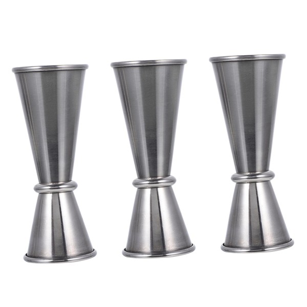 Gatuida 3Pcs Stainless Steel Double End Jigger Cups Cocktail Measuring