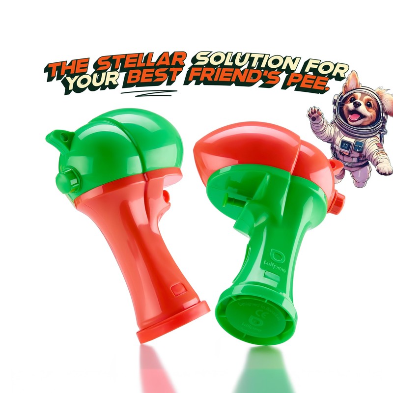 Killpee - Pee-cleaning gun for dogs with poop bag dispenser