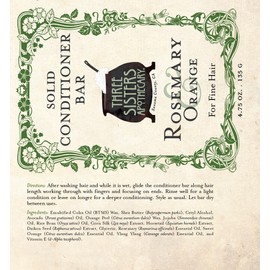 Three Sisters Apothecary 4.75 oz Solid Hair Conditioner (Rosemary and Orange)