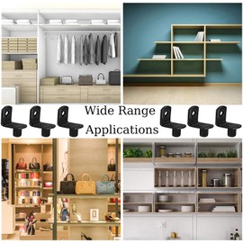 ZAKASEA Soportes de Esquina en L, 50 pack Soportes de Acero Inoxidable en L para Estantes 90 Grados, Clavijas De Soporte De Estante Para Estantes, Suitable for furniture and bookshelf shelves