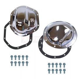 AutoNets Chrome Differential Covers Chevy GMC Truck 4x4 Blazer Jimmy V8 10 Bolt Dana 44