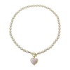 Xerling Boho Faux Pearl Choker Love Heart Crystal Pendant Toggle