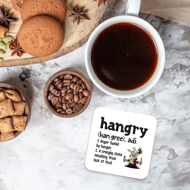CS447 Defination Hangry Novelty Funny Coffee Tea Drink Gift Glossy