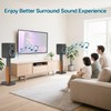 Height Adjustable Speaker Stands Pair with Most Satellite, Studio, Bookshelf