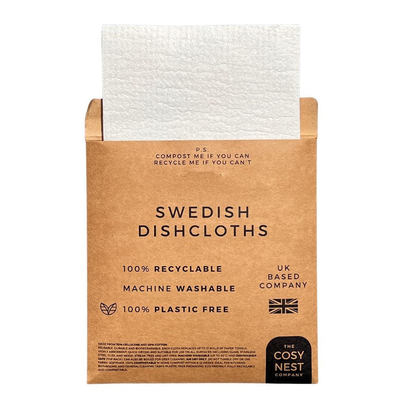 The Cosy Nest Company Swedish Dishcloths Pack of 6, Reusable