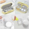 MoKo Double Eyeglass Case, Contact Lens Case with Mirror Tweezers