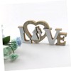 BIUDECO Wooden Letter Adornment Wedding Photo Prop Ornament for Aesthetic