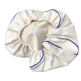 Yamaha Remote Control Jog (SA16J) (5KN) Dedicated Design Seat Cover, Strong Rubber Type, Made in Japan (Thick Fabric) [Fabric Color: White/Piping: Blue] Cover Type CHRIS-YCR2018-C20P50