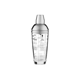 Maxwell & Williams Cocktail & Co Glass Cocktail Recipe Shaker 680ML Gift Boxed