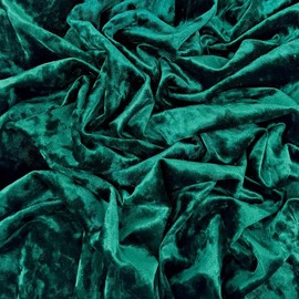 Ice Fabrics Stretch Crushed Velvet Fabric by The Yard - 60/62" Wide Soft Velvety Fabric for Sewing Apparel, Upholstery, Curtains & Decor - 250 GSM - 20% Vertical Stretch - Hunter Green - 2 Yards
