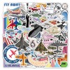 Plane Stickers 50 Pcs Waterproof Funny Airplane Stickers for Laptop