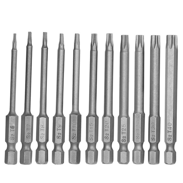 PHITUODA 11 Piece Torx Security Screwdriver Bit Set, Hex Shank