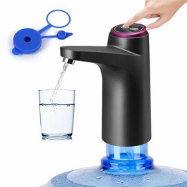 Water Pump for 5 Gallon Jug, 5 Gallon Water Dispenser, USB-C Charging Water Dispenser, Electric Water Pump for 3 Gallon Bottle, Black