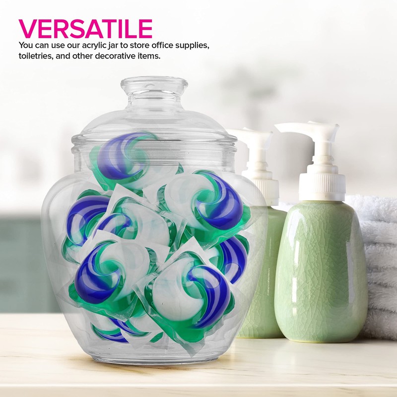 Modern Innovations 80-Ounce Candy & Cookie Jar with Lid, Premium