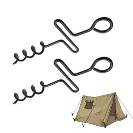12.2 Inch Spiral Ground Anchors Fits for Tent,Swings,Sheds,Trampolines-Gound Anchors Screw in(2 Pcs
