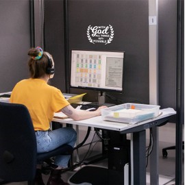 MAZ DISTRIBUTIONS – with GOD All Things are Possible Sticker – Vinyl Decal for Laptop–Removable Waterproof Sticker for Door – Indoor & Outdoor for Wall – Easy use for Car, SUV & Van – White – MAZ 380