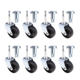 The Lord of the Tools 8PCS 40mm Fixed Castor Wheels Non-Swivel Trolley Wheels Plastic Replacement Small Wheels for Bed Sofa Trolley Cabinets Home Furniture Accessories