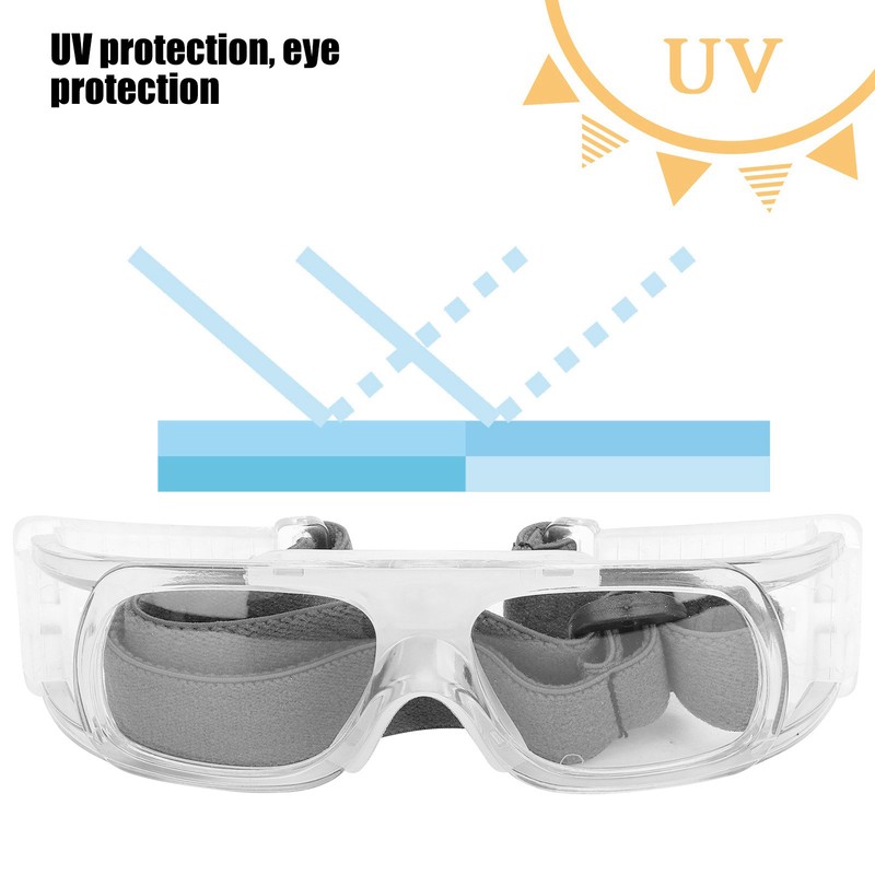 AntiExplosion Basketball Glasses Football Goggles UV Protection Sport Eyeglasses(White )