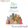 ROOKCRAN 067917 Dog Rope, Toy, Loop, Knotty, Big Ring, Green,