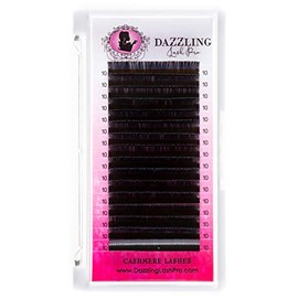 DAZZLING Cashmere Mink Ellipse Flat Eyelash Extensions, 0.15mm J Curl, 13mm