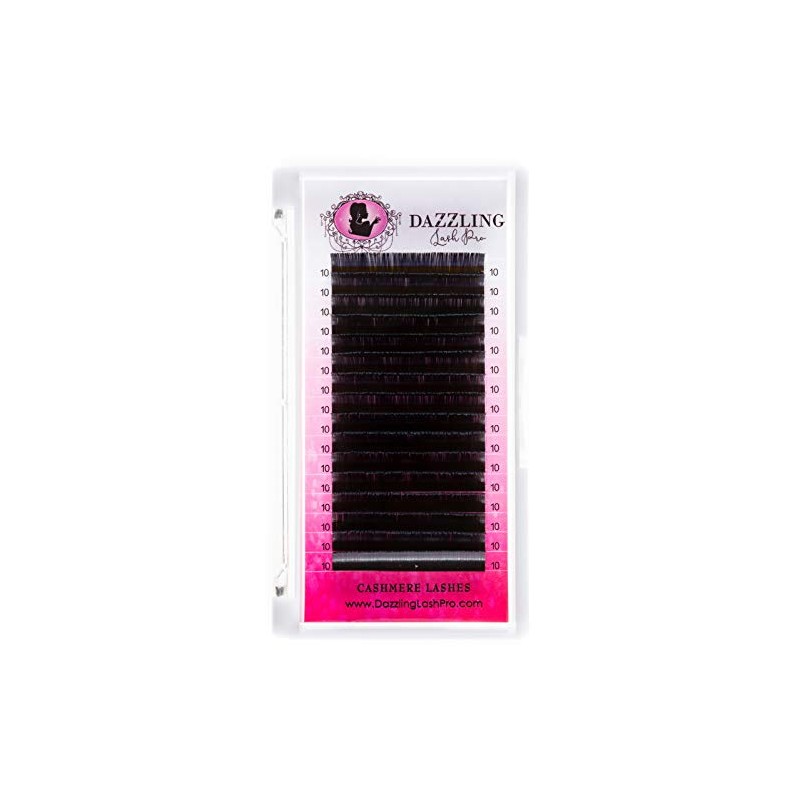 DAZZLING Cashmere Mink Ellipse Flat Eyelash Extensions, 0.15mm J Curl,