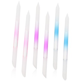 OHPHCALL 6pcs Glass Nail File Tool Manicure Kit Nail Buffing Polishing Strip Portable Durable