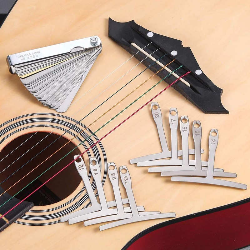 15 Pcs Guitar Tools Set, Professional Stainless Steel Guitar Radius