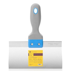 Bates- Taping Knife, 8 Inch, Stainless Steel Drywall Taping Knife, Soft Grip Handle