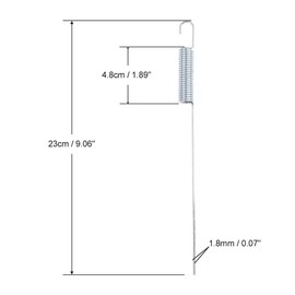 sourcing map 23 cm Motorcycle Stand Mount Kickstand Modified Spring Return Spring