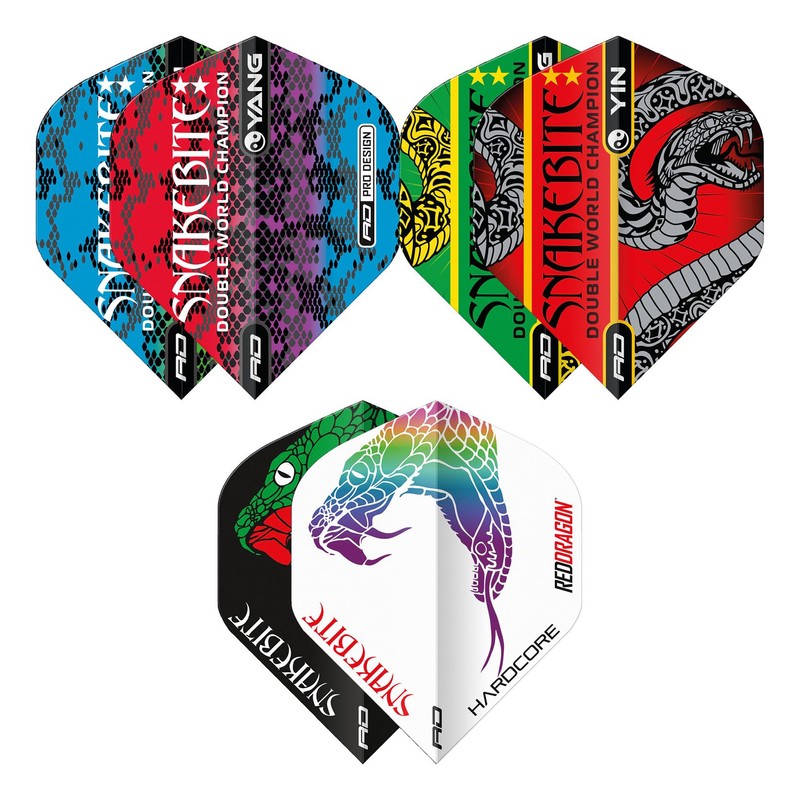 RED DRAGON Yin Yang Double-Sided Peter Wright Snakebite Selection Pack
