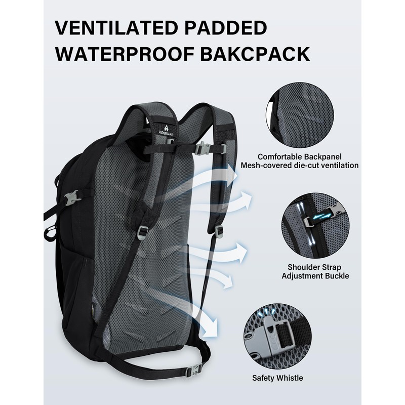 Pioneer Camp Hiking Backpack 22L Small Hiking Hydration Gear Lightweight