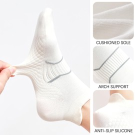 No Show Socks Women - 6 Pairs Ankle Socks for Women, Low Cut Socks Short Socks, Invisible Casual Socks(CA-SK01-M-3-6)