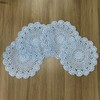4 PCS Blue 8 Inch Round 100% HANDMADE Crochet Lace