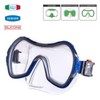 Salvas Win SR Men's Diving Mask blue transparent blau/silber Size:Senior