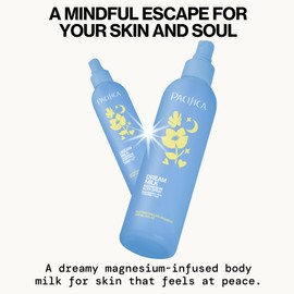Pacifica Dream Milk Magnesium Spray for Sleep & Relaxation - Natural Magnesium Body Mist Infused with Lavender, Chamomile & Essential Oils, Vegan & Cruelty-Free, Clean Beauty, 4 fl oz