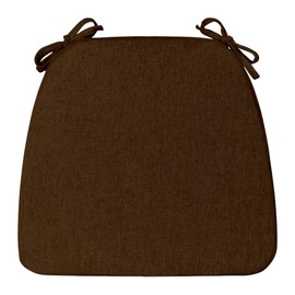 MIDLADE Dining Chair Seat Cushions for Dining Room Chairs Pads Set of 1 Indoor Office Home Farmhouse Dorm Decor Aesthetic Essentials Accessories,40D Foam,Ties,D Shaped Chair Cushion Brown 17"x16"x2"