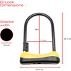 Burg-Wächter 1500 HB 170/180 Shackle Lock, Black, Medium