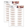 Yesallwas 2 Sheet 20 Pairs Eyebrow Tattoo Brown tattoo brow