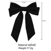 Velvet Hair Bow Clips for Women Girls Black Bows Hair