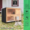 Universal Rabbit Hutch Cover, Waterproof Rabbit Cage Dust Cover Double