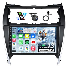 64G Car Radio for Toyota Camry 2012 2013 2014: 10.1" 1280 * 800 HD IPS Touchscreen Car Stereo Upgrade Wireless Carplay Andriod Auto Backup Camera Bluetooth GPS 5G WiFi DSP FM SWC (for JBL)