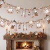 2Pcs Halloween Ghost Garland Double-Sided Autumn Hanging Decorations with Ghost